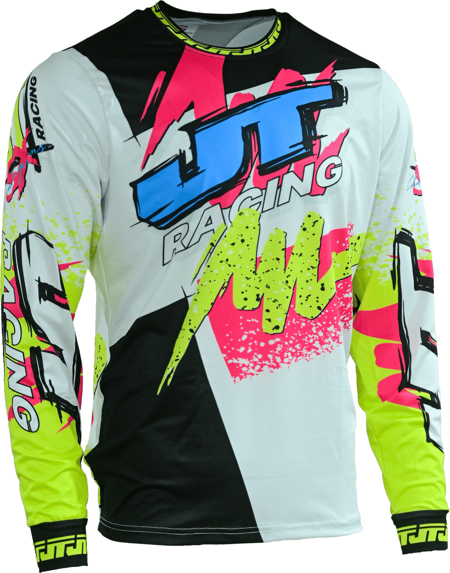 90s Swash Paint Jersey Yellow (Yellow, Pink, Blue) - JT Racing USA