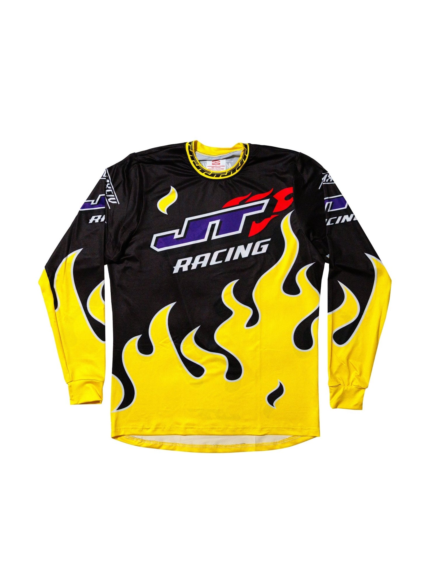 90s Yellow Flame Jersey (Yellow, Purple, Black) - JT Racing USA