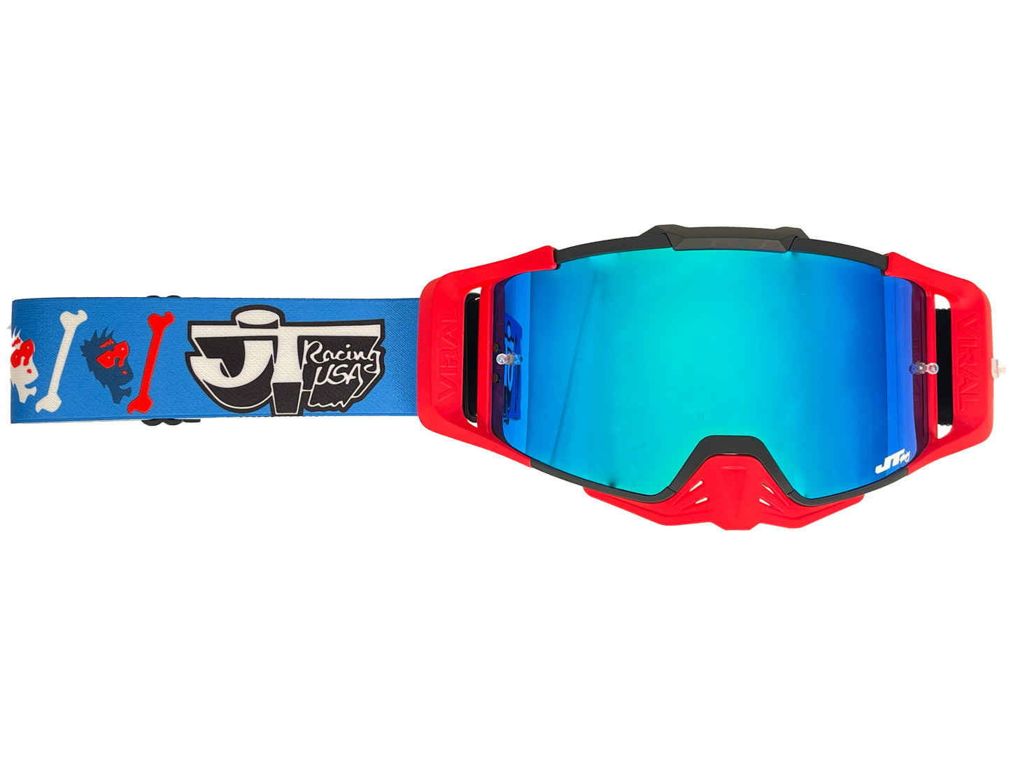 Retro JT Racing Goggles - Bones