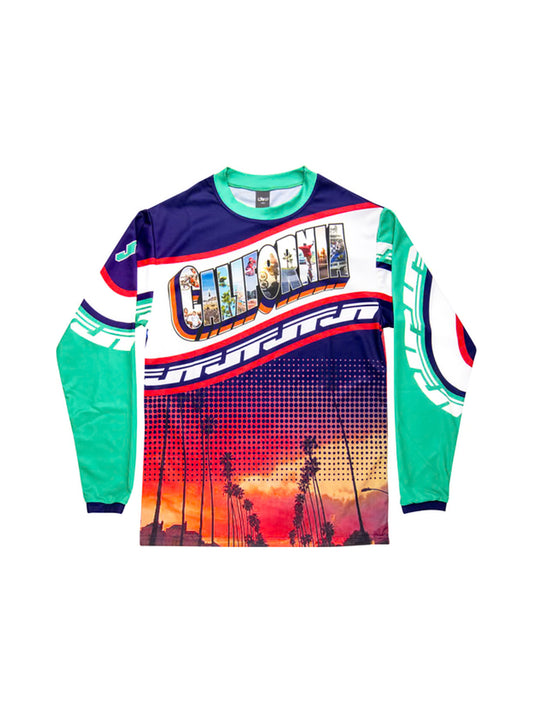 Born and Raised Under the California Sun Jersey - Purple and Green