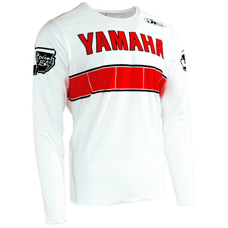 JT Racing Yamaha Team Jersey: White and Red