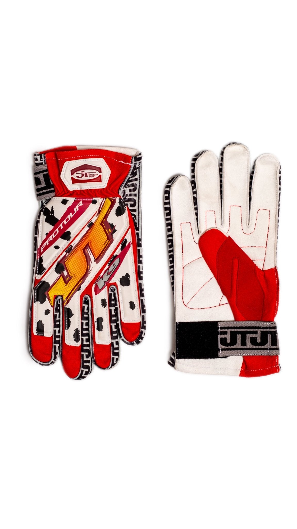 Dalmatian Red 90s Gloves - JT Racing USA