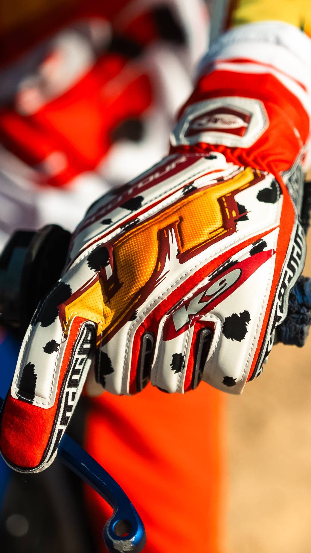 Dalmatian Red 90s Gloves - JT Racing USA
