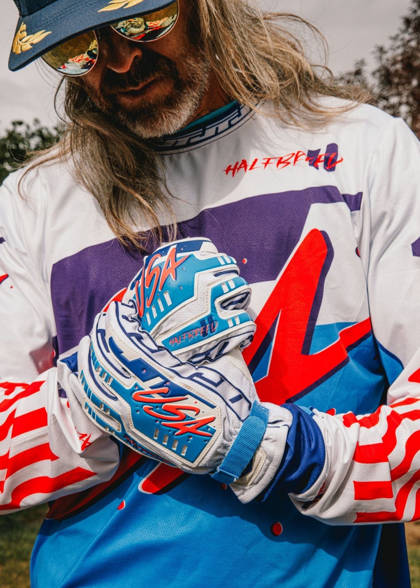 USA Halfbreed 90s Gloves - JT Racing USA