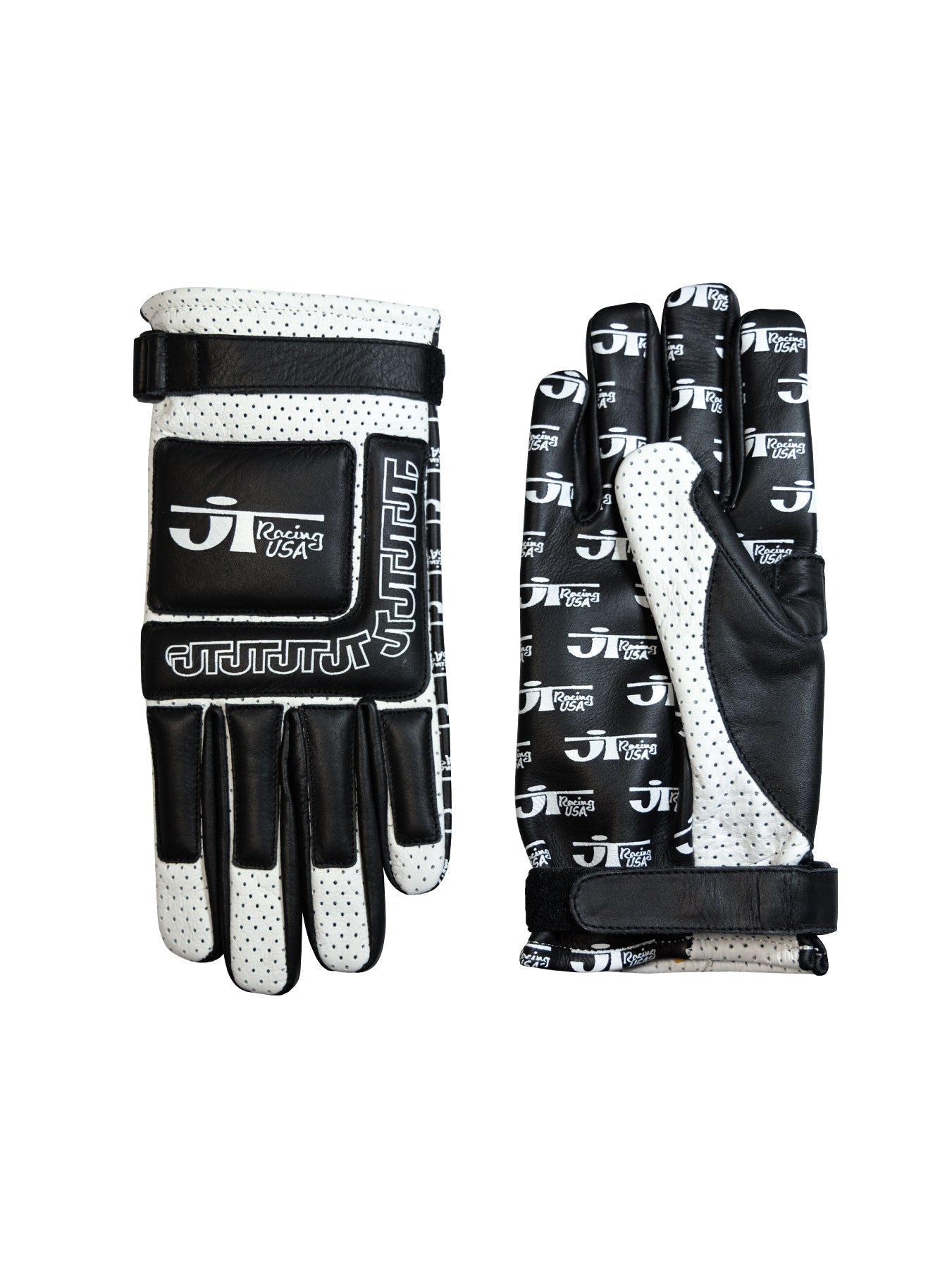 送料無料の通販 Vintage USA Racing JT – White and Black - Glove Racing バイクウェア・装備