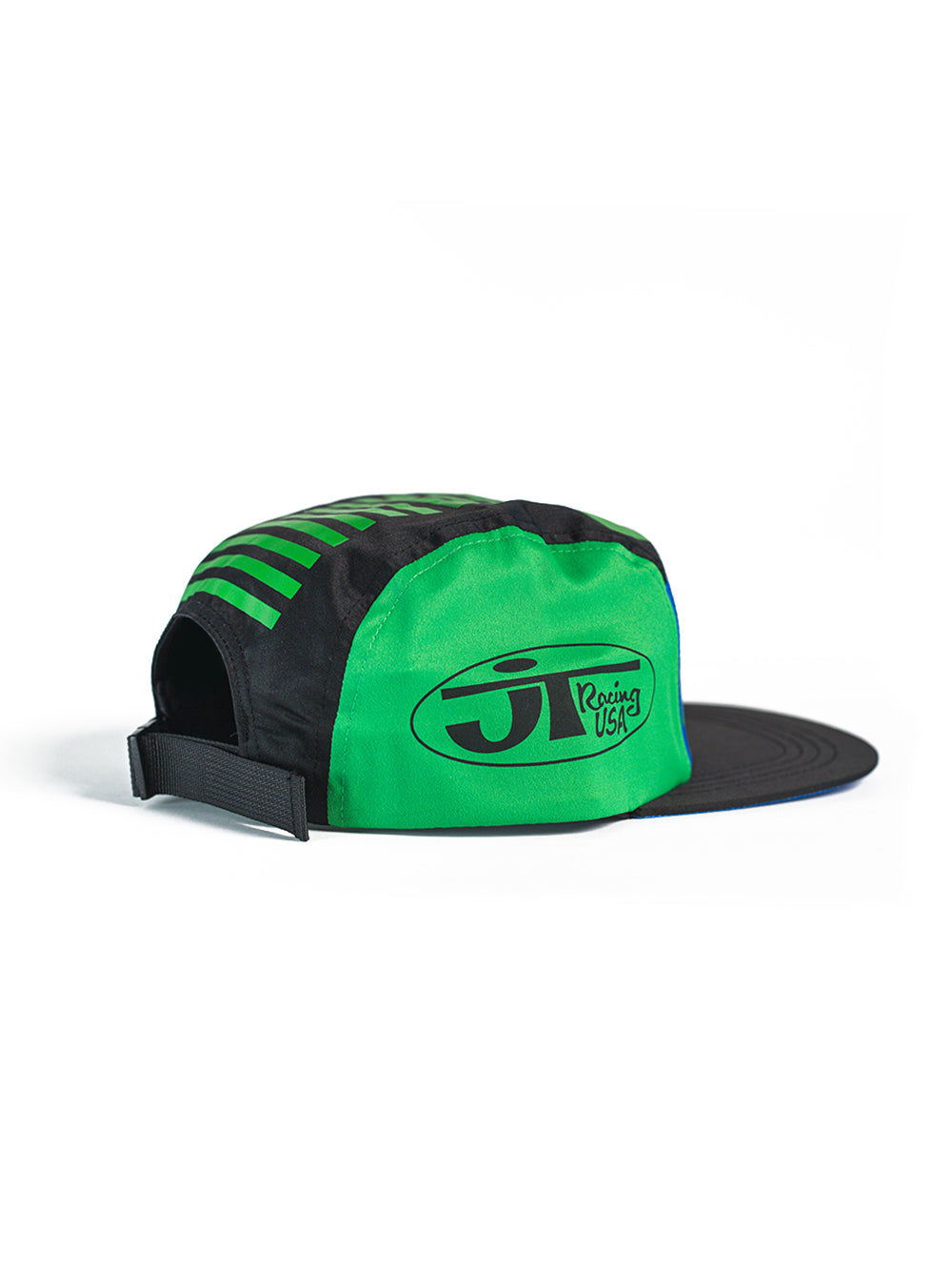 JT Racing Flat 5 Panel Hat - Blue and Green