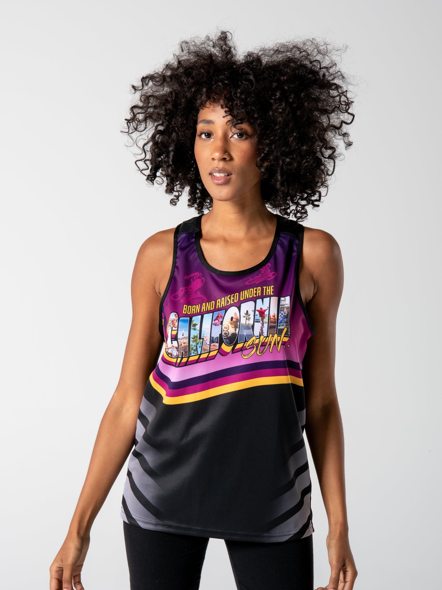 Born and Raised Under the California Sun Tank Top - Champions Purple