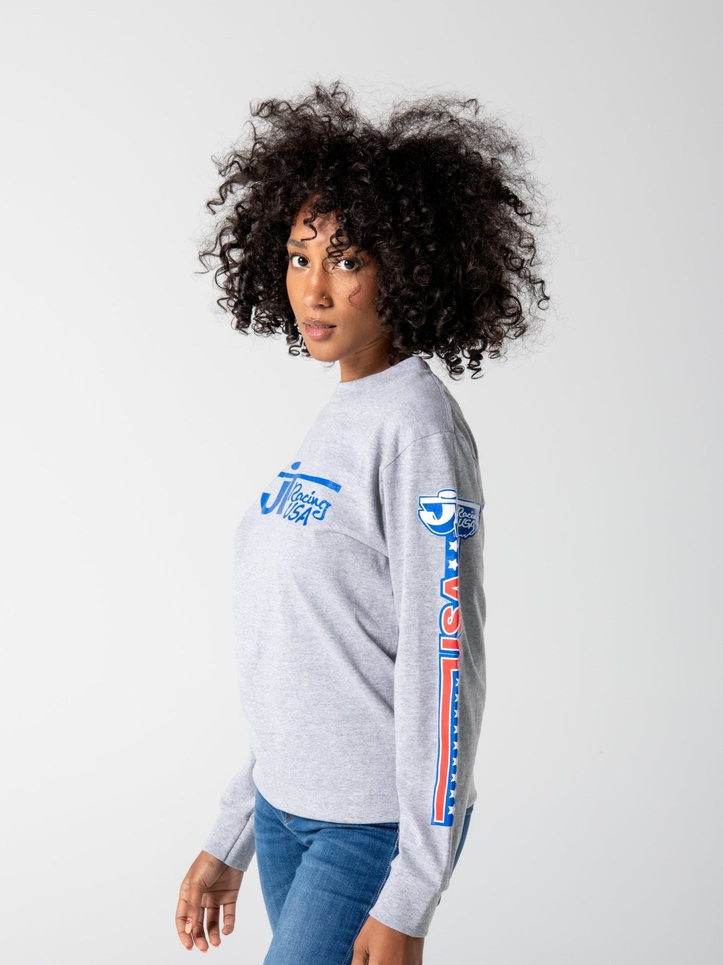 Heritage Tee L/S - Grey - JT Racing USA