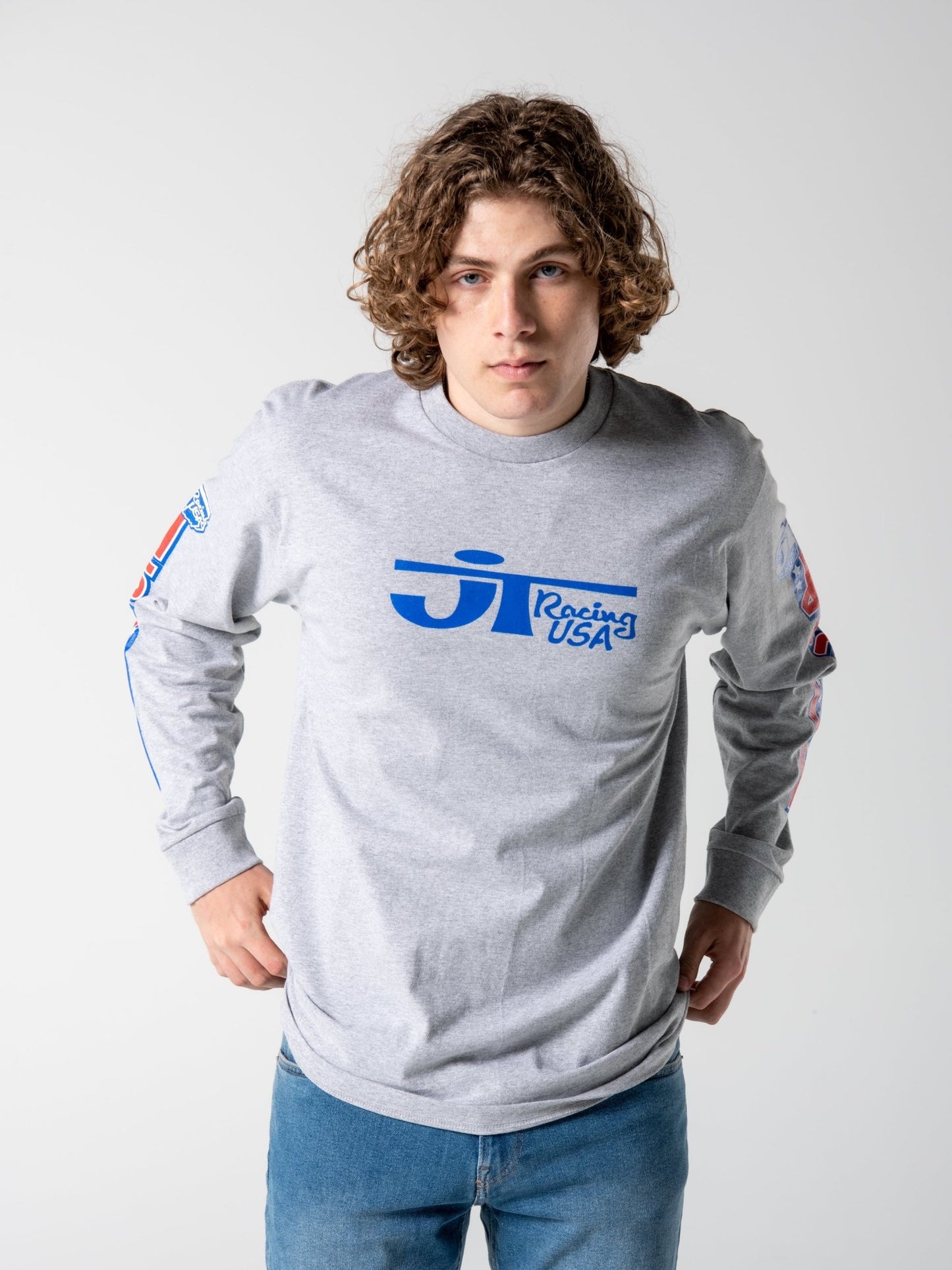 Heritage Tee L/S - Grey - JT Racing USA