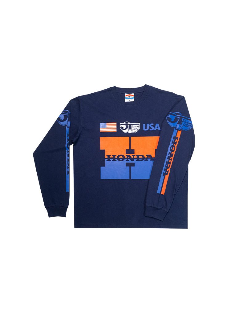 JT Racing x Honda Heritage L/S Tee - Navy - JT Racing USA