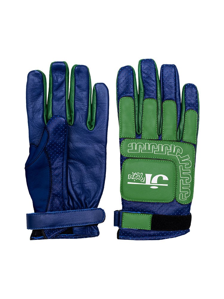 Vintage Racing Glove - Blue and Green - JT Racing USA