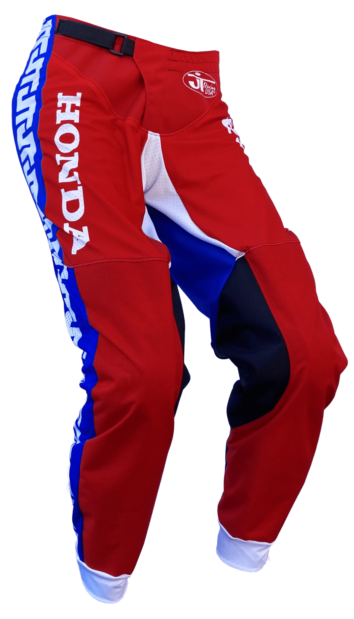 1970s JT Racing Honda Team Moto Pants (Red, White, Blue) – JT 1970s JT Racing Honda Team Moto Pants (Red, White, Blue) – JT