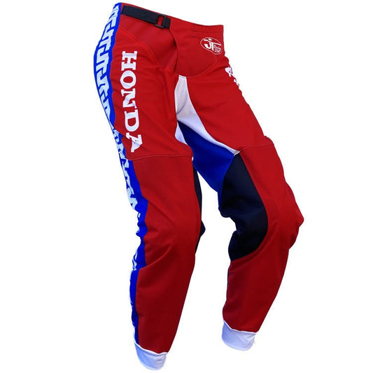 1970s JT Racing Honda Team Moto Pants (Red, White, Blue) - JT Racing USA
