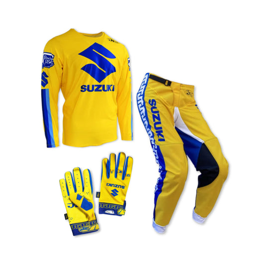 Suzuki Team Full Kit MX Combo - Yellow