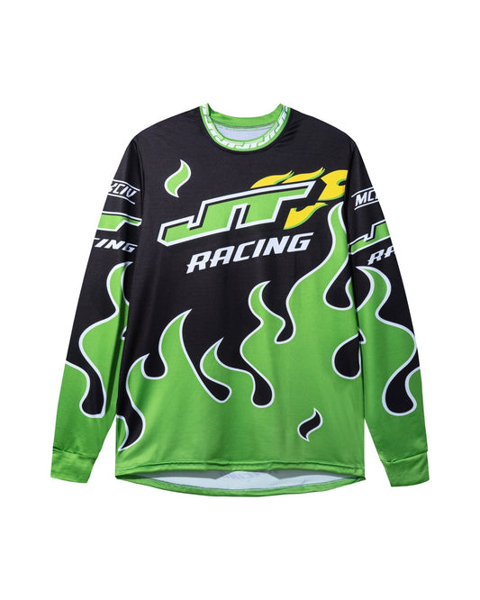 90s Flame Jersey - Green - JT Racing USA