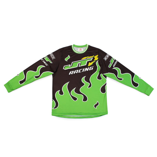 90s Green Flame Jersey (Green, Black, Yellow) - JT Racing USA