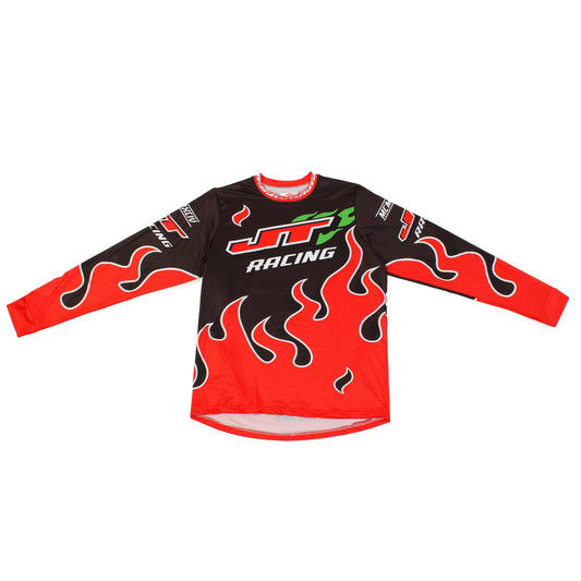 90s Red Flame Jersey (Red, Black, Green) - JT Racing USA