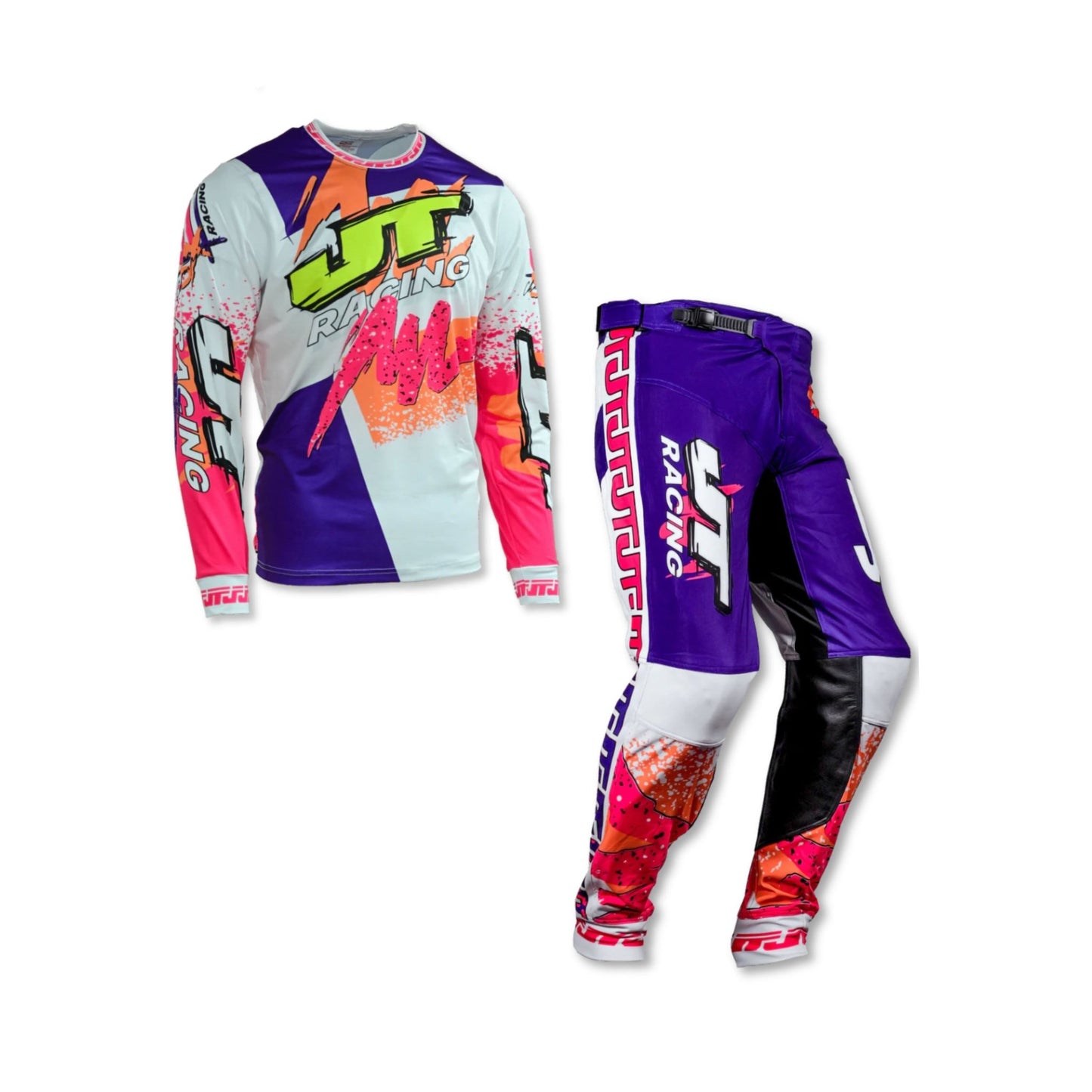90s Swash Jersey & Pants MX Combo - Pink/Purple - JT Racing USA