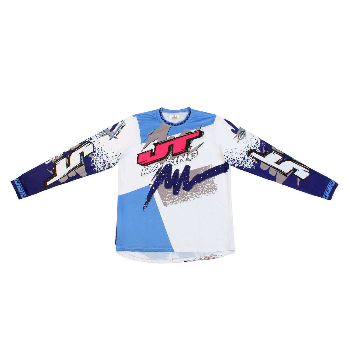 90s Swash Paint Jersey Blue (Blue, Pink, Gray) - JT Racing USA