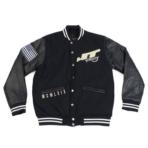 JT Varsity Jacket - Wool w/Leather Sleeves – JT Racing USA
