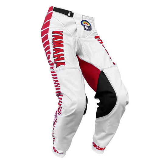 JT Racing Yamaha Team Pants: White and Red
