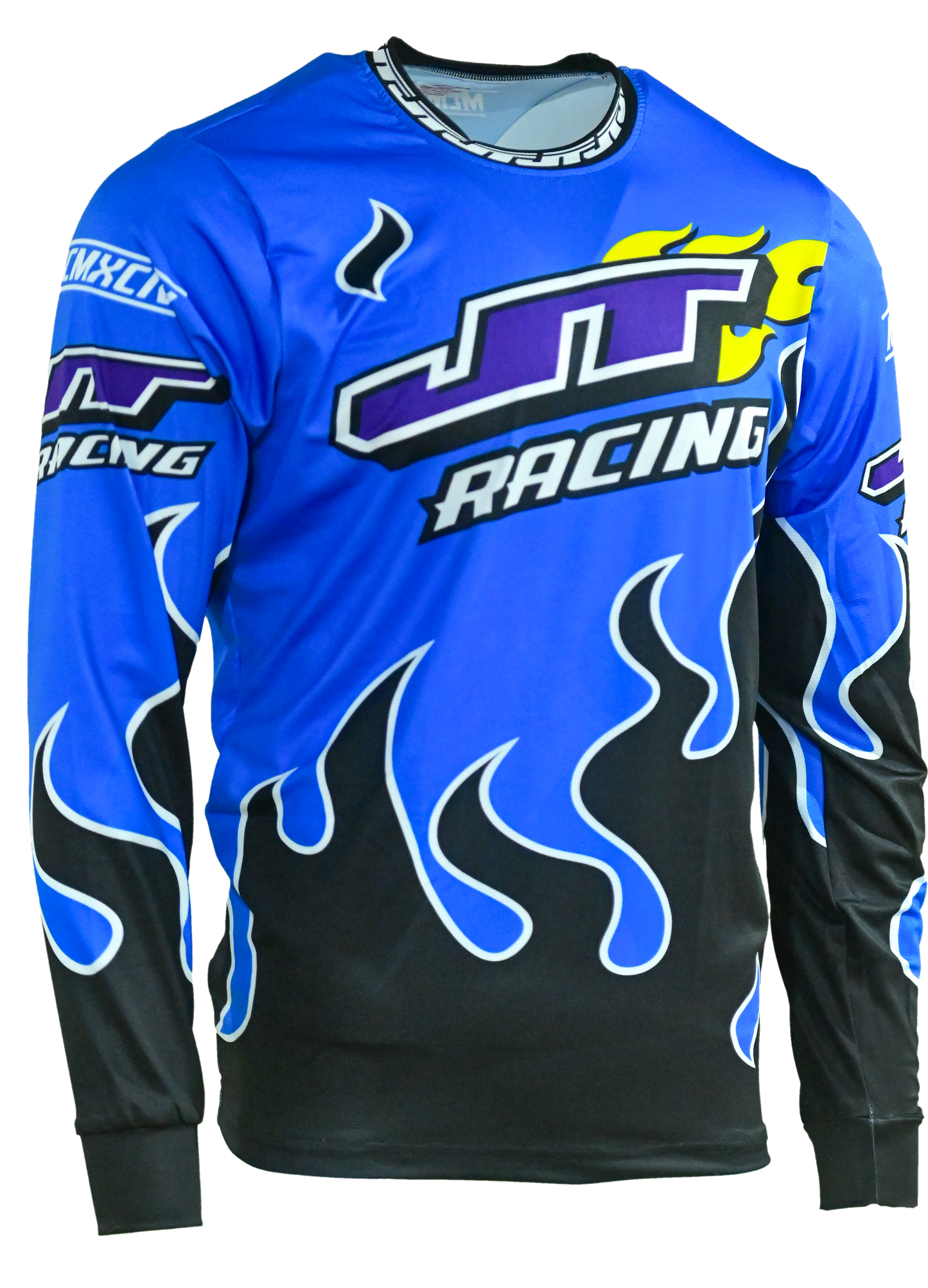 90s Blue Flame Jersey (Blue, Purple, Yellow)