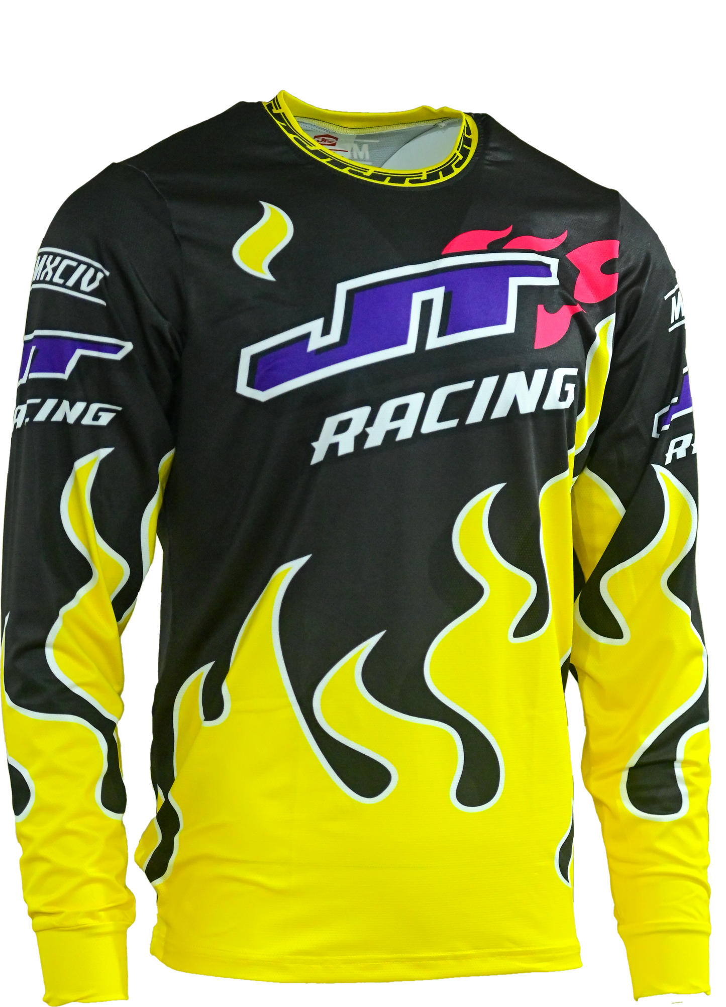 90s Yellow Flame Jersey (Yellow, Purple, Black)