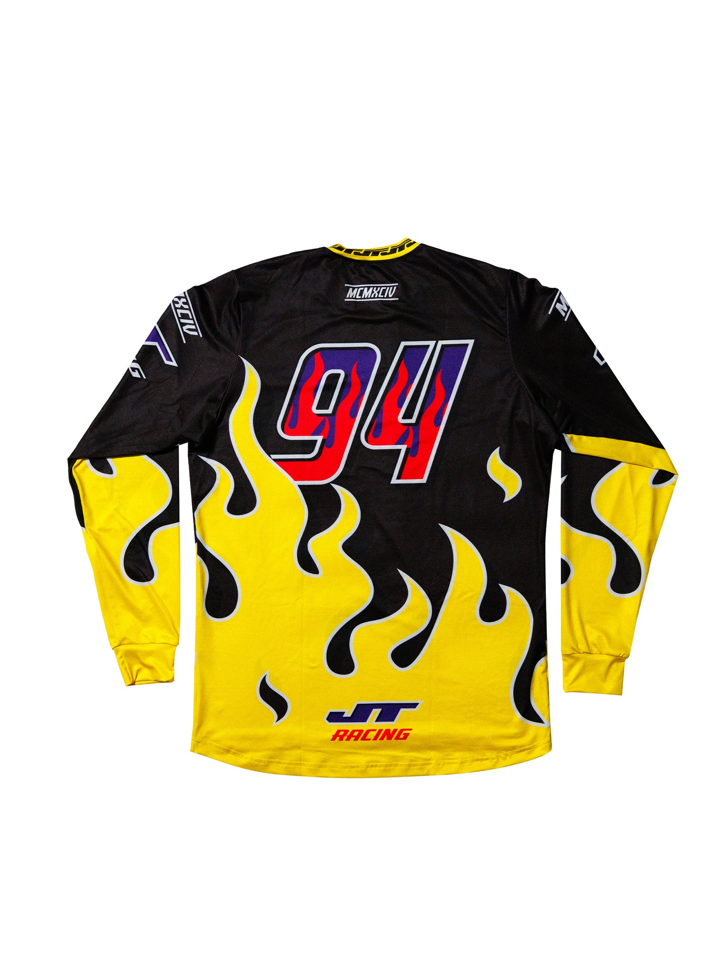 90s Yellow Flame Jersey (Yellow, Purple, Black)