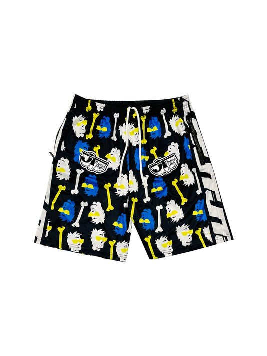 Bad Bones Shorts - Black and Lime - JT Racing USA