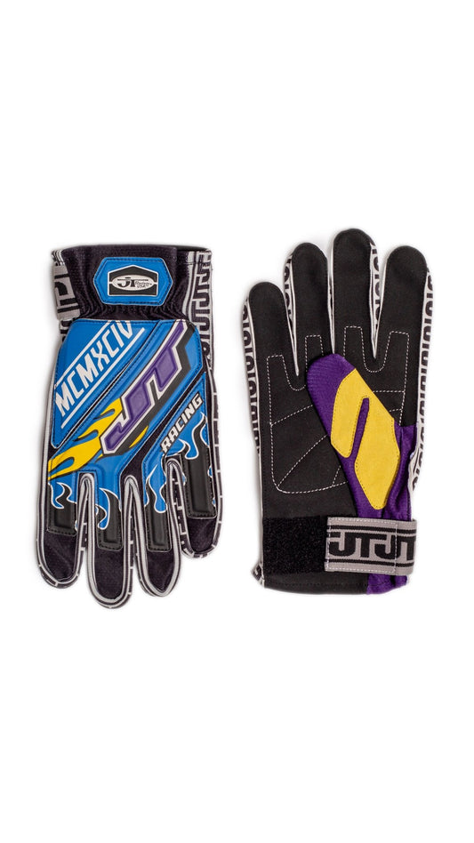 Blue Flame 90s Gloves - JT Racing USA