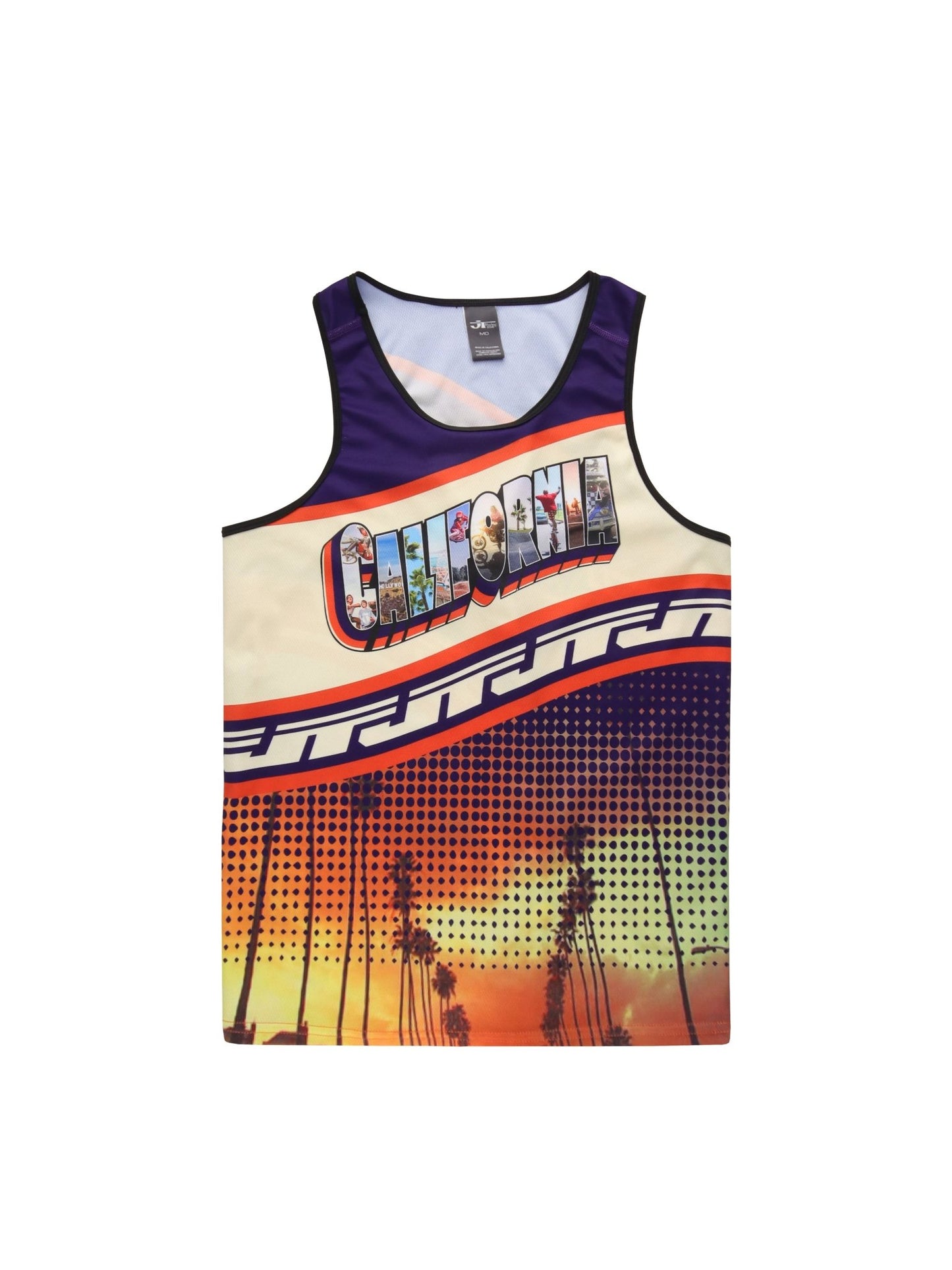 Born and Raised Under the California Sun Tank Top - Orange - JT Racing USA
