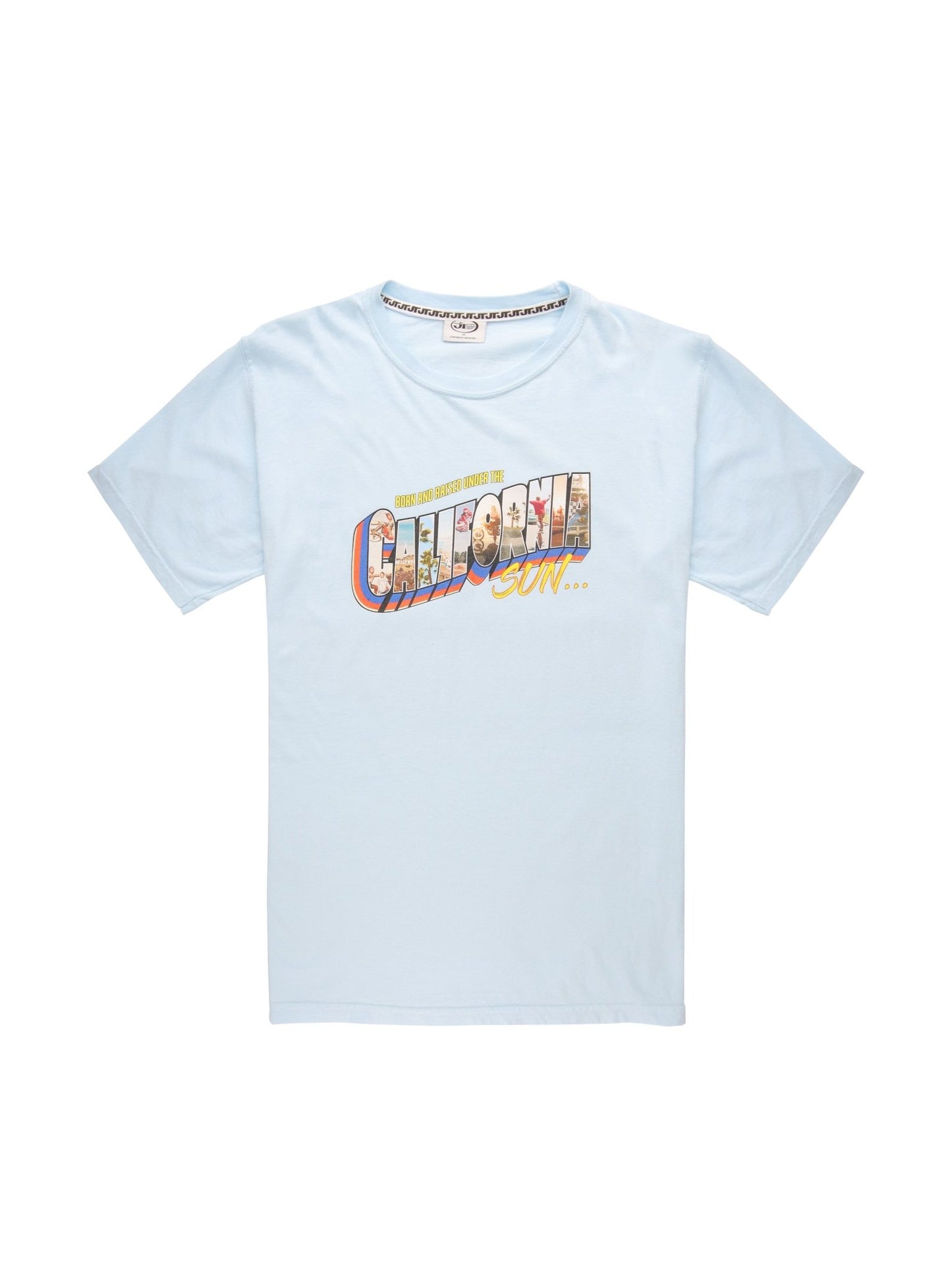 Born and Raised Under the California Sun Tee - Sky Blue - JT Racing USA