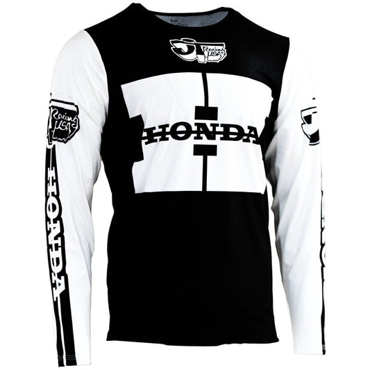 JT Racing Honda Team USA 1981 Flo - Form Pro Jersey (Black and White) - JT Racing USA