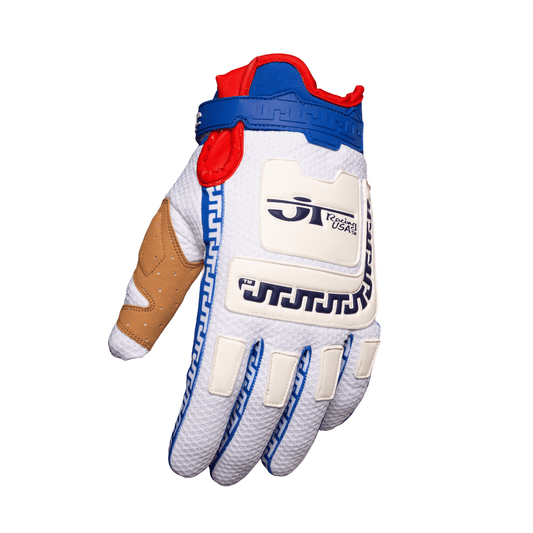 JT Racing Life - Line Glove - White/Blue - JT Racing USA