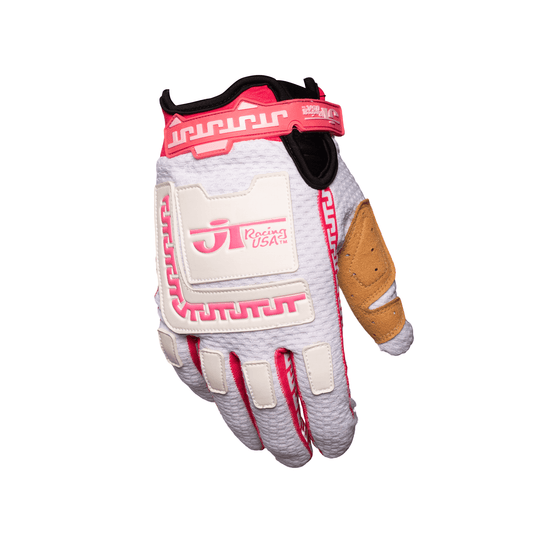 JT Racing Life - Line Glove - White/Pink - JT Racing USA