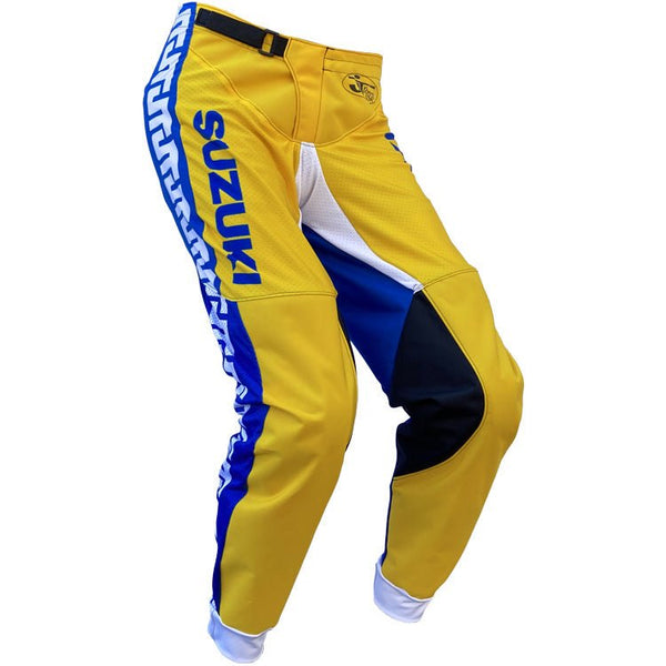 JT Racing モトクロスパンツとジャージのセット　青色/黄色 JT Racing モトクロスパンツとジャージのセット 青色/黄色