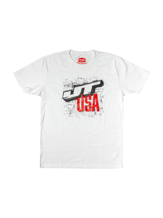 JT Racing Team edge logo t-shirt - White - JT Racing USA