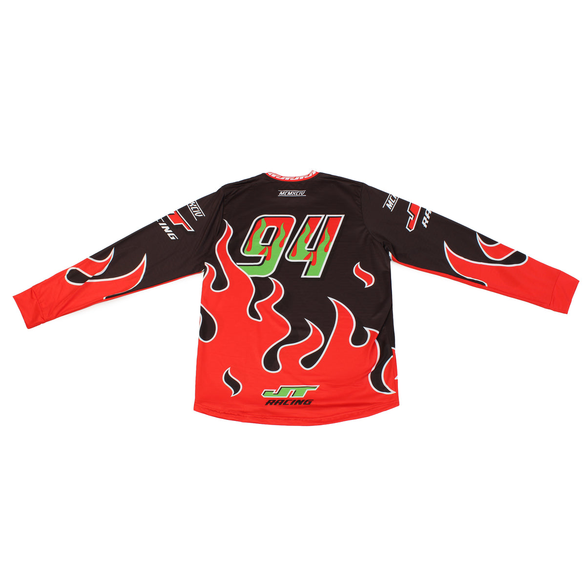 90s Red Flame Jersey (Red, Black, Green)