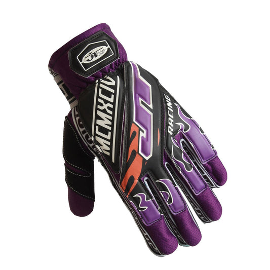 Purple Flame 90s Gloves - JT Racing USA