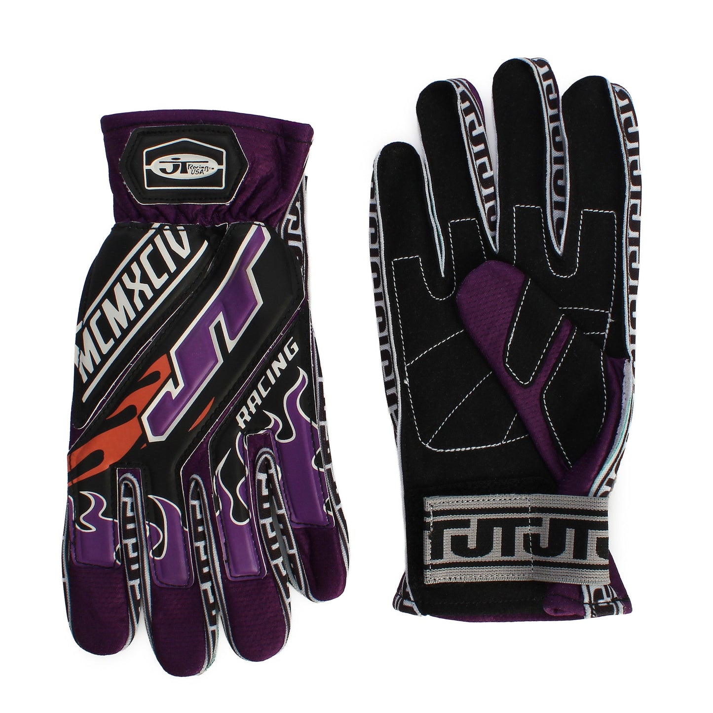 Purple Flame 90s Gloves - JT Racing USA