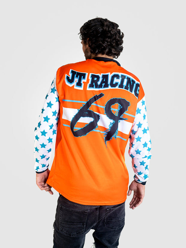 Kids JT Racing Rock Star Jersey - Orange and White