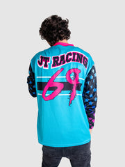 Kids JT Racing Rock Star Jersey - Blue and Black
