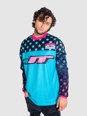 JT Racing Rock Star Jersey - Blue and Black