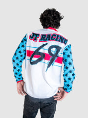 Kids JT Racing Rock Star Jersey - White and Blue
