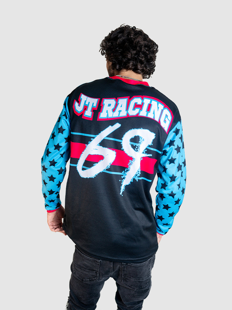 JT Racing Rock Star Jersey - Black and Blue