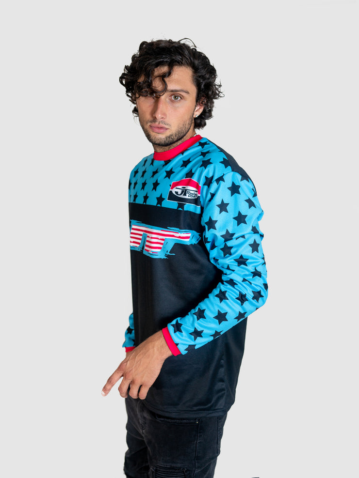 JT Racing Rock Star Jersey - Black and Blue
