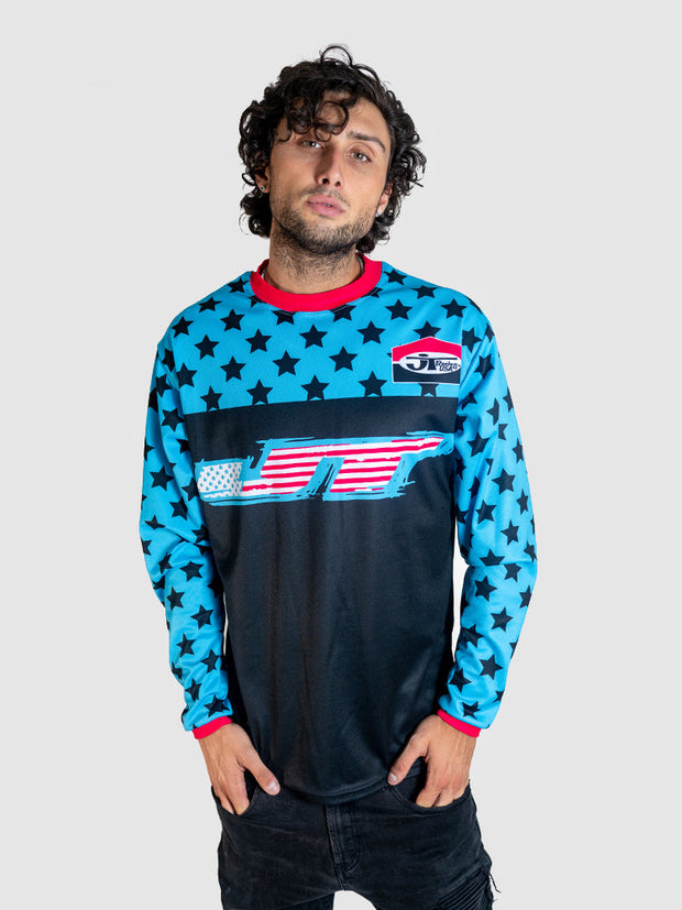 Kids JT Racing Rock Star Jersey - Black and Blue