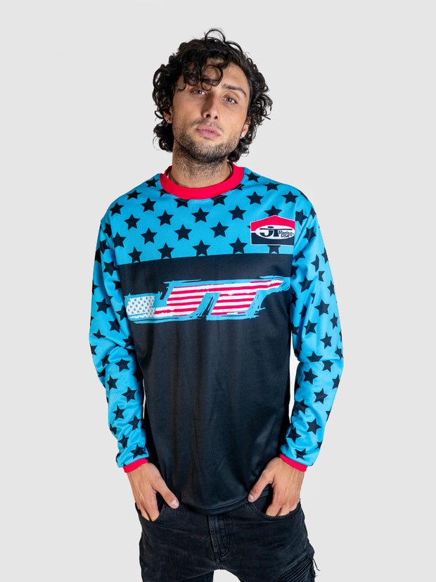 JT Racing Rock Star Jersey - Black and Blue
