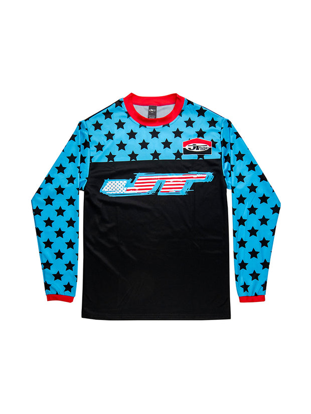 JT Racing Rock Star Jersey - Black and Blue