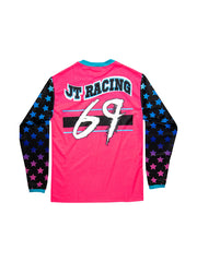Kids JT Racing Rock Star Jersey - Pink and Black